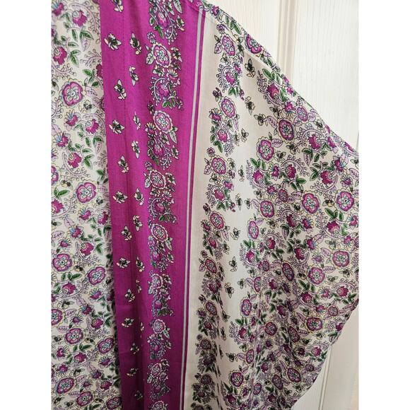 NWT LOFT Purple Floral Kimono Wrap Duster Open Front Size XS/S - Picture 4 of 5